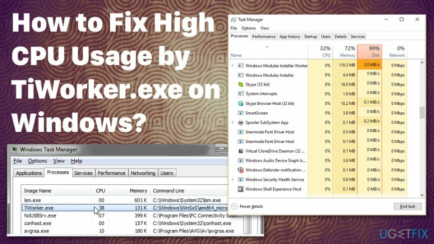 L'utilizzo elevato della CPU di TiWorker.exe causa più problemi