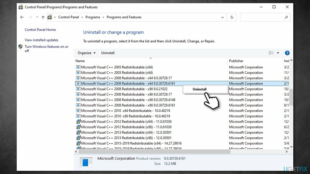 Visual C++ opnieuw installeren