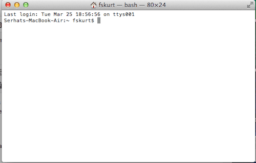 Mac OSX Terminal Kommandolinje