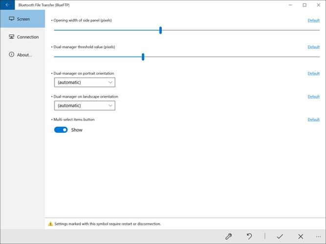 Transfert de fichiers Bluetooth - BlueFTP