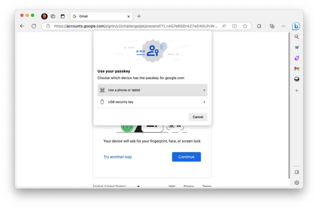 Como configurar e usar uma chave de acesso para sua conta do Google - 7