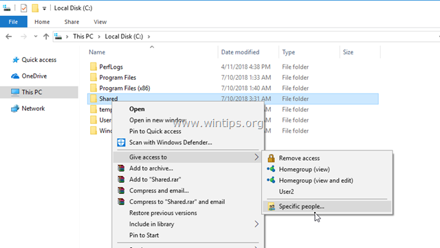 Kako dijeliti datoteke u sustavu Windows 10.