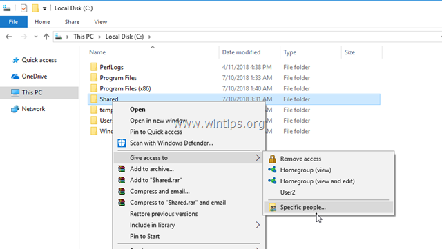 Comment partager des fichiers dans Windows 10.