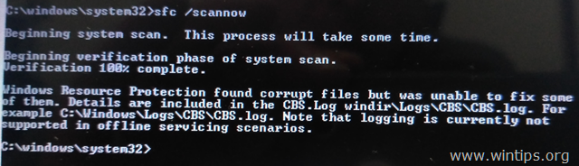 Ochrana prostriedkov systému Windows našla poškodené súbory, ale nepodarilo sa ich opraviť 