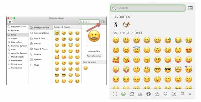 สัญลักษณ์ Emoji ที่เล็กกว่า Window Mail Mac