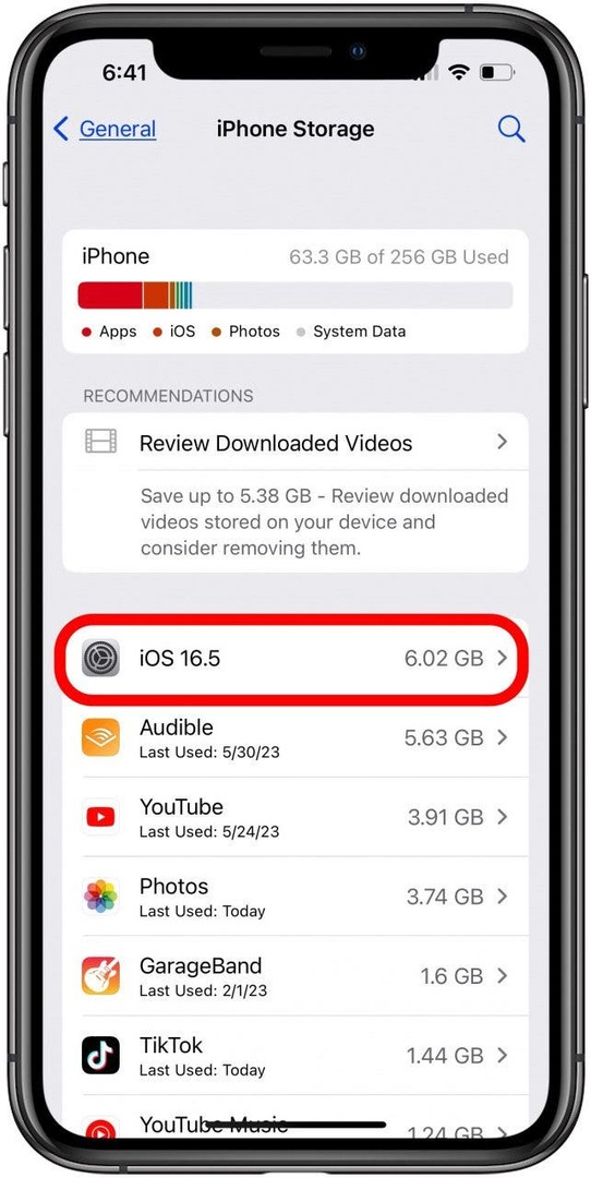 toque la actualización de ipados o ios