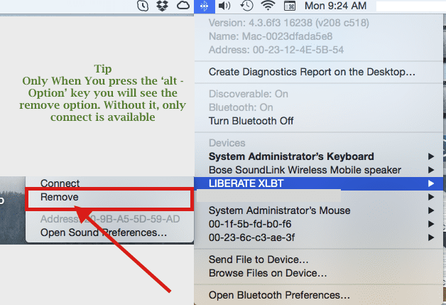 Премахнете старите Bluetooth устройства от Mac, Как да
