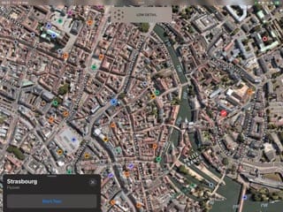התחל סיור Apple Maps Flyover iPad צילום מסך