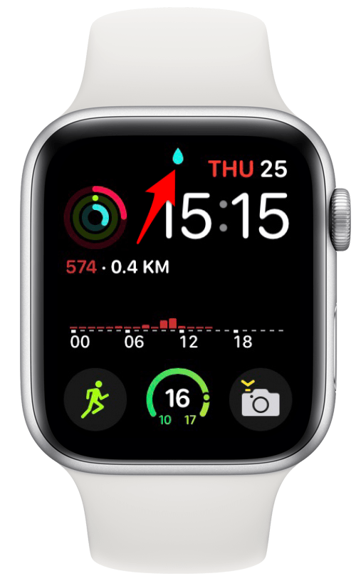 La goutte d'eau ou l'icône d'eau de l'Apple Watch signifie que le verrouillage de l'eau est activé sur votre téléphone.