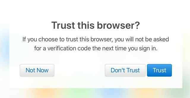 Vertrauen Sie dieser Browsernachricht auf dem iPad