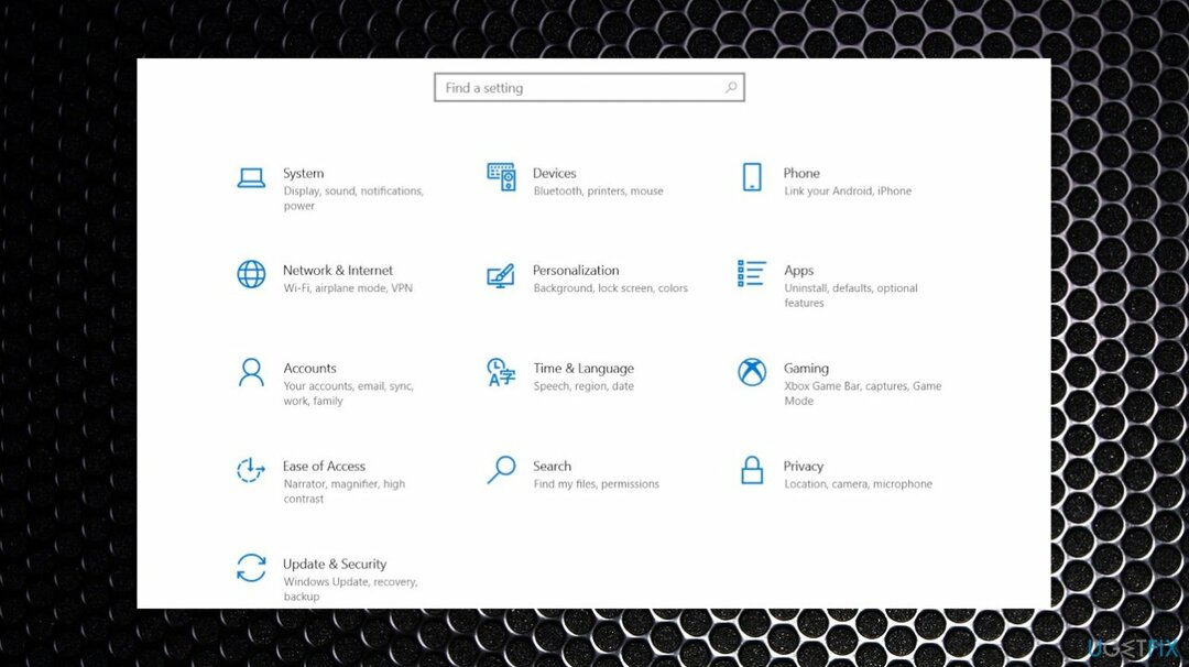 Panneau de configuration