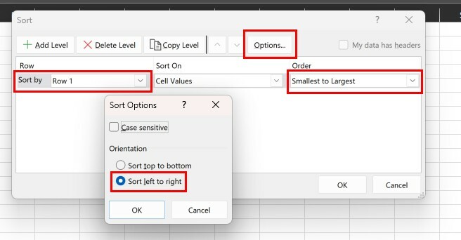 Intercambiar columnas en Excel