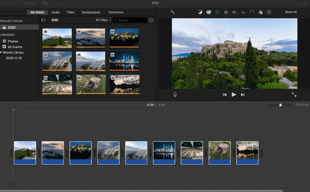 iMovie pentru Mac