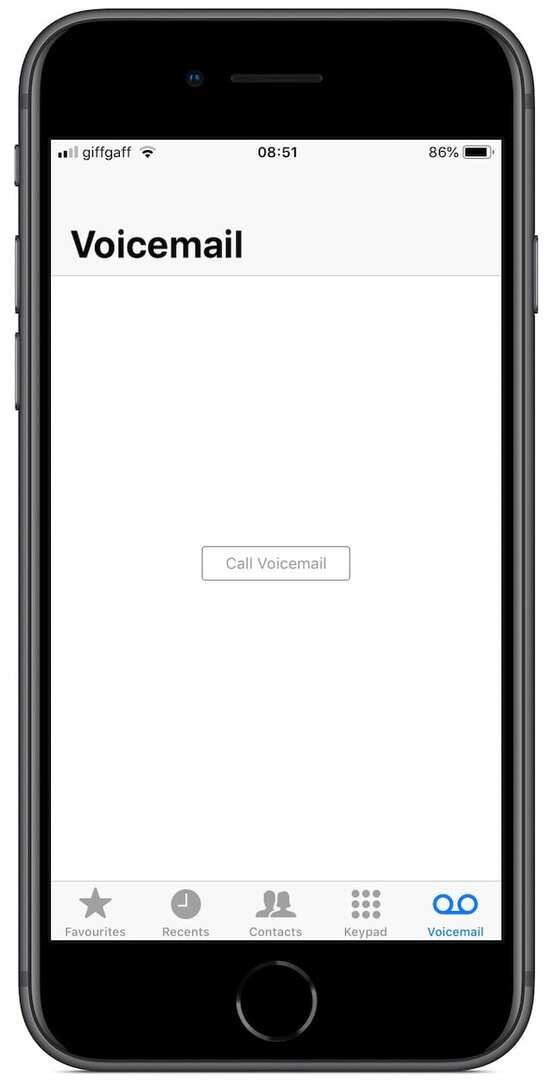 El correo de voz visual del iPhone no funciona2