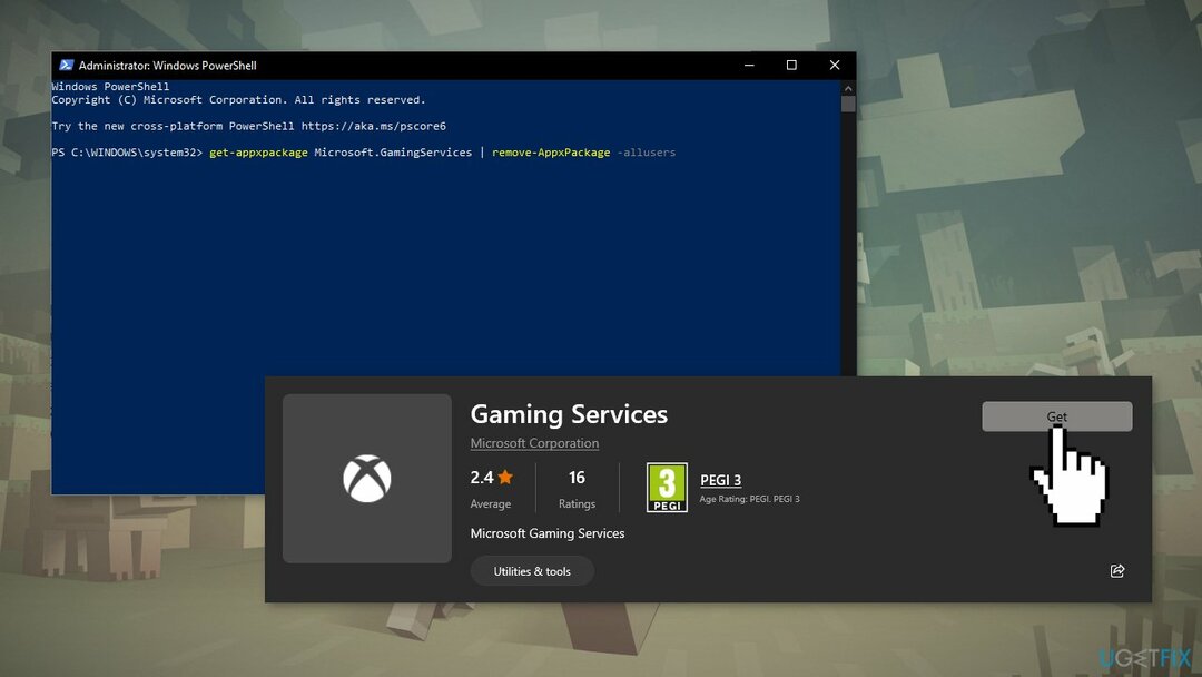 Asenna Microsoft Gaming Services uudelleen