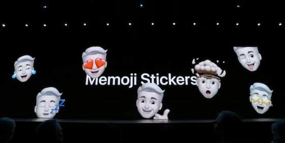 iOS 13 - Memoji-klistermærker