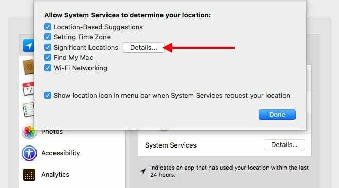 MacBook이 위치를 추적하고 있습니까?
