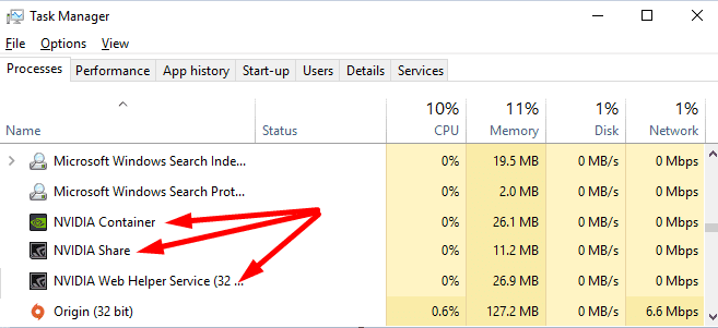 taak beëindigen nvidia taakbeheer