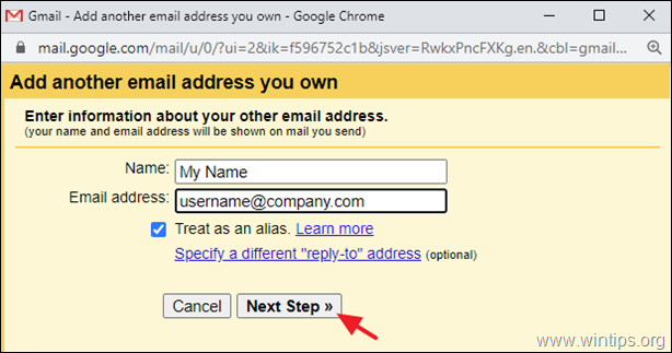 Adicionar endereço de e-mail para enviar e-mail como - Gmail