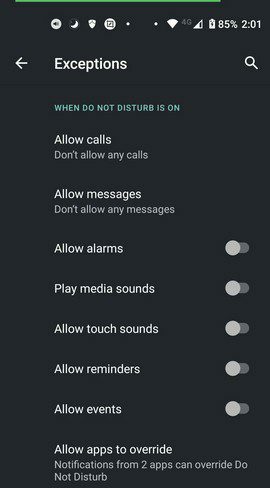 Ausnahmen stören Android nicht