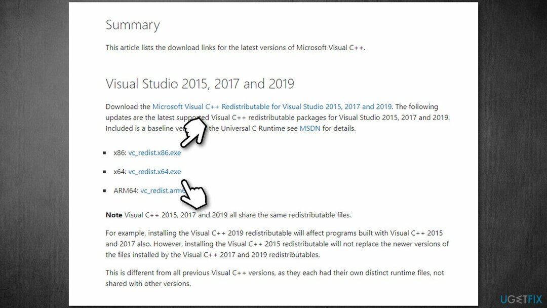 Visual C++ Redistributable herunterladen