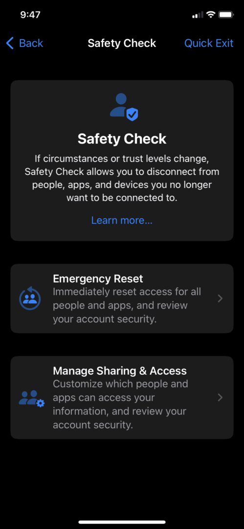 iOS 16 Nasveti za varno varnost vašega iPhona Varnostni pregled