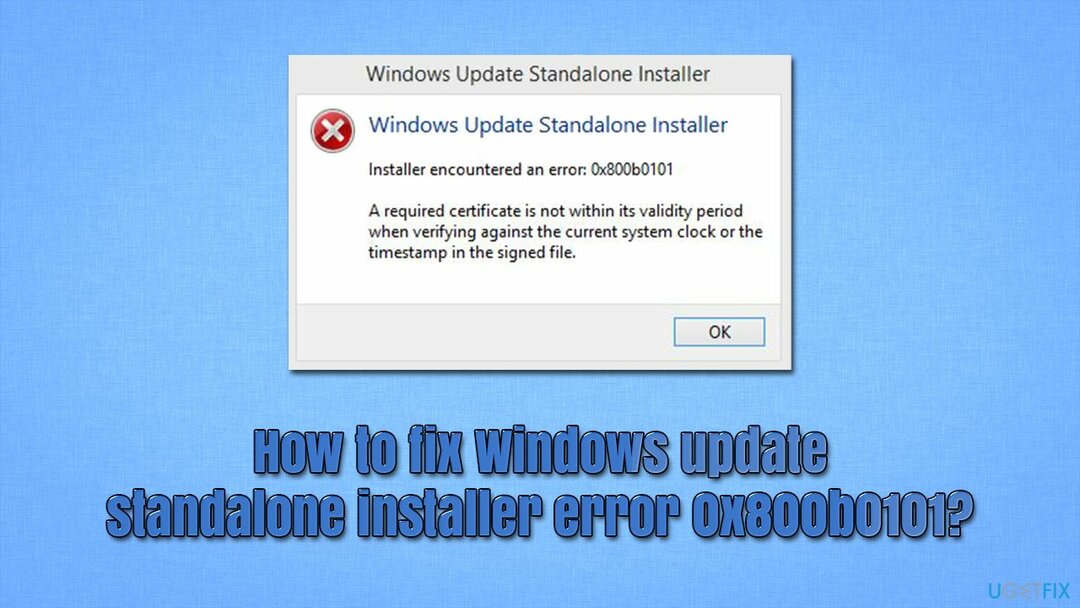 Как исправить ошибку автономного установщика обновлений Windows 0x800b0101?