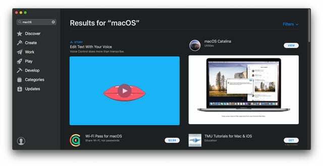 Mac App Store의 macOS