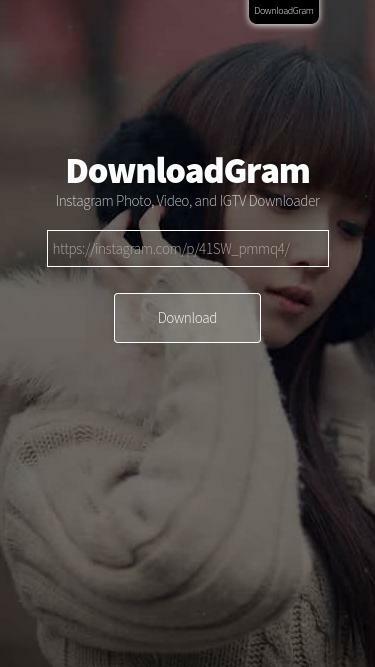 DownloadGram — Instagram fotoattēlu lejupielādes lietotne tīmeklim
