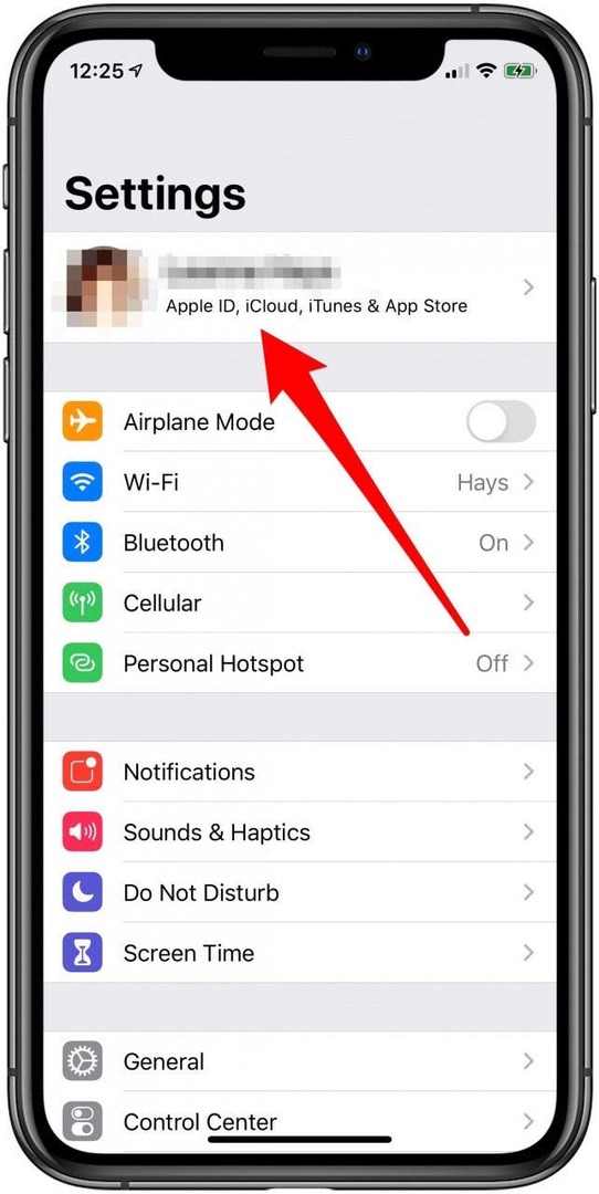 Apple id banner στις ρυθμίσεις του iphone