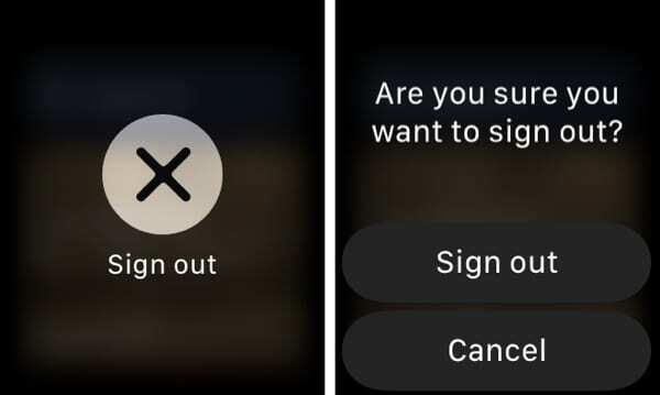 Pandora Sign Out - Apple Watch