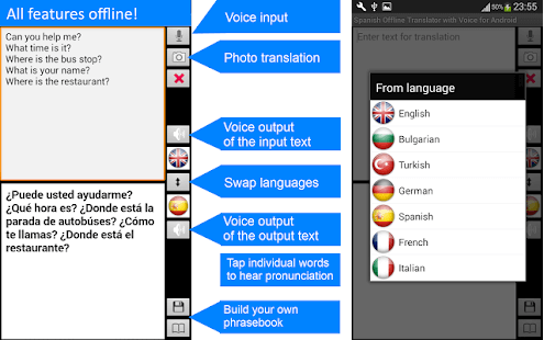 ऑफ़लाइन अनुवादक 8 भाषाएँ ऐप्स