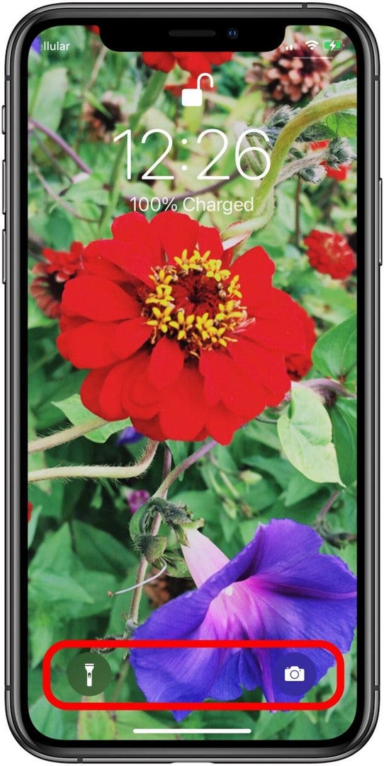 ikona svítilny iphone a ikona fotoaparátu