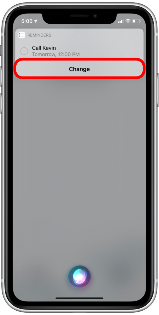 Zmeniť nové pripomenutie Siri