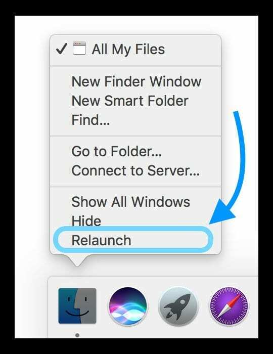 როგორ სწრაფად გადატვირთოთ ან ხელახლა გაუშვათ Finder macOS-ში