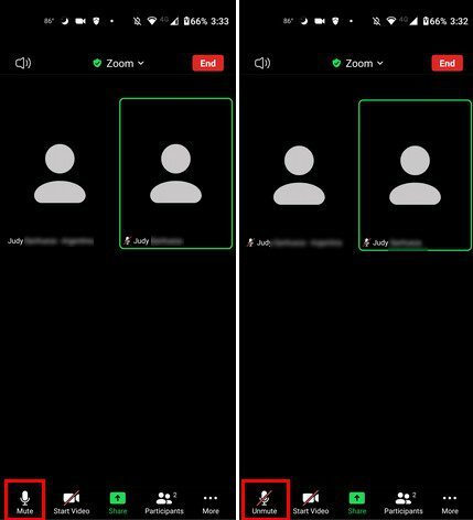 Mute Zoom Android
