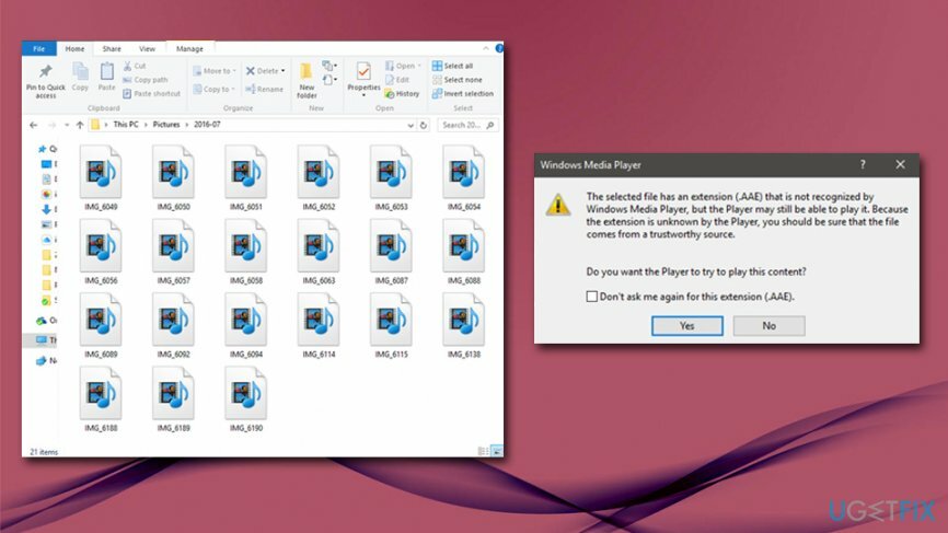 Los archivos AAE no se pueden abrir en Windows