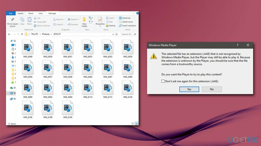 Arquivos AAE não podem ser abertos no Windows