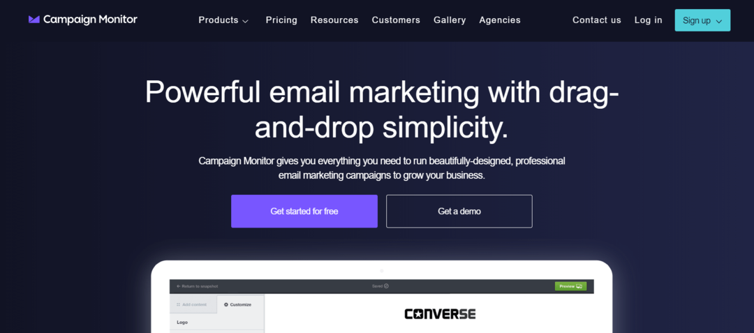 Campaign Monitor - Cel mai bun software de marketing prin e-mail