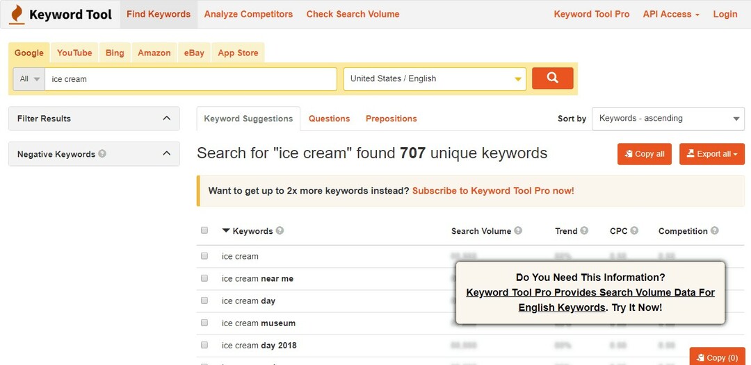 Keyword-Tool für YouTube