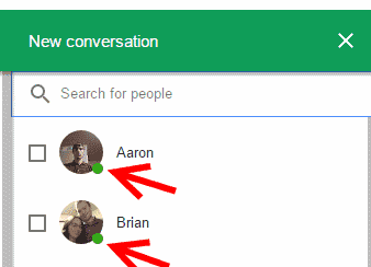 Hangouts Online -henkilöt