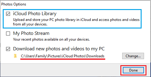 iCloud knjižnica fotografija