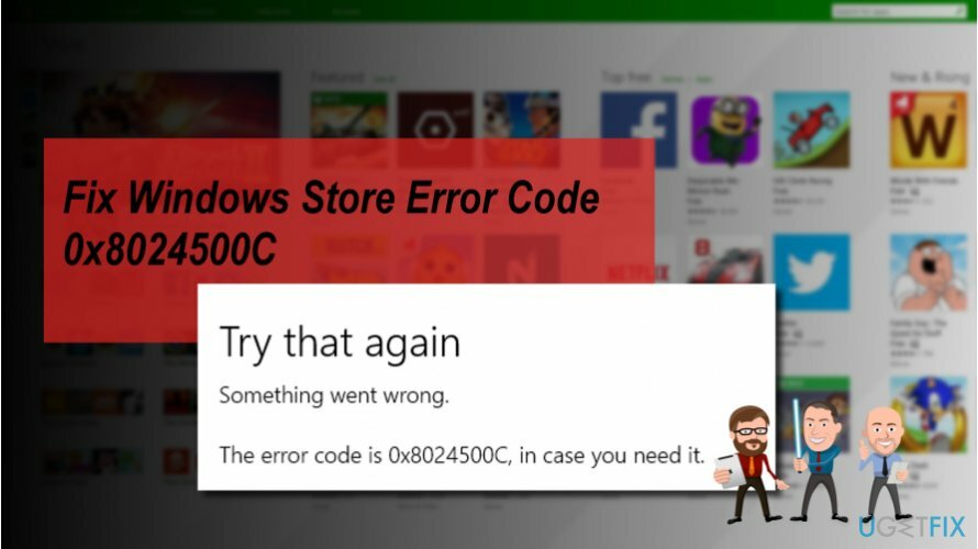 Windows Store-ის შეცდომის სურათი 0x8024500C