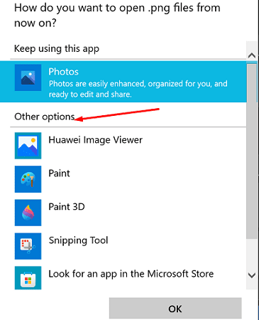 change-default-image-viewing app-Windows