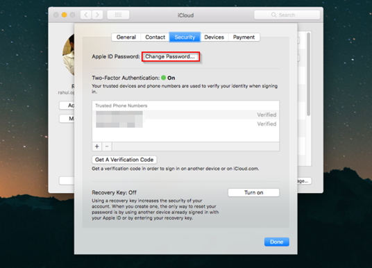 Zurücksetzen des Apple-ID-Passworts auf einem Mac