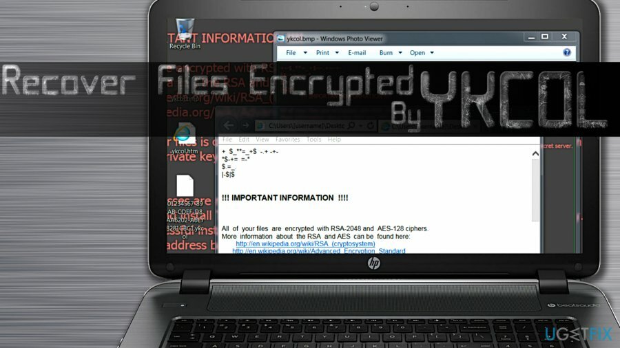 Ykcol द्वारा एन्क्रिप्ट की गई फ़ाइलें पुनर्प्राप्त करें