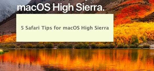 Safari-ის გამოყენება macOS High Sierra-ზე