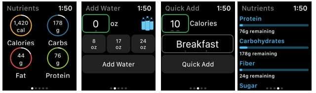 MyFitnessPal auf der Apple Watch