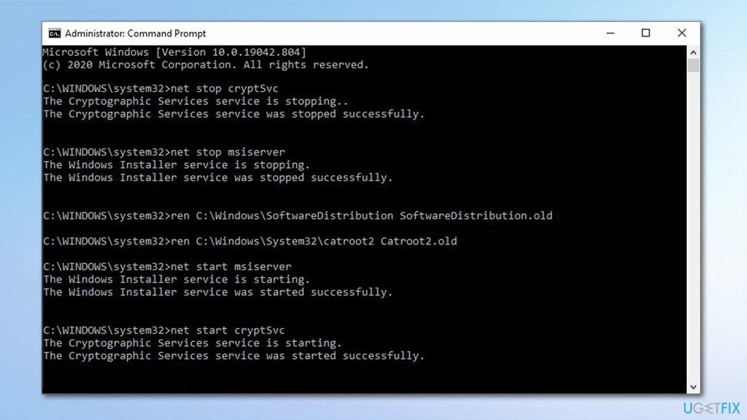 Lähtestage Windows Update'i komponent