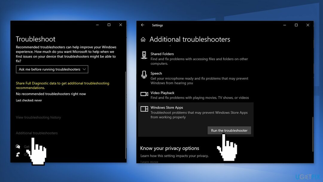 Voer de probleemoplosser voor Windows Store-apps uit